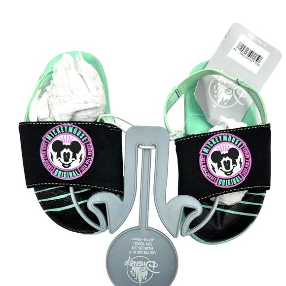 Disney little kid's Mickey Mouse black slides unisex flip flop sandals SZ 7/8 - Picture 1 of 5